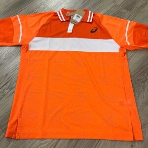Asics Match Actibreeze Polo Collared Shirt Orange Men’s Size Large 2041A283 $83